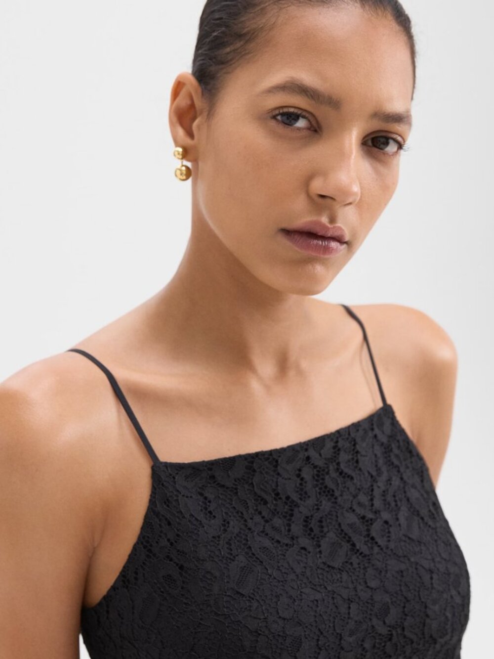 NWT Theory Leopard Lace Luxury Slip Dress - Black - Size 2 - MSRP $425 - Picture 2 of 7